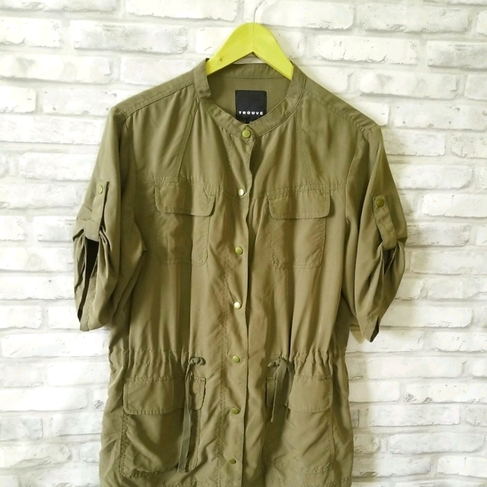 Trouve snap front casual jacket style shirt XS